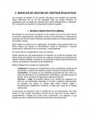 Modelos de gestión de centros educativos