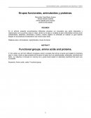 Grupos funcionales, aminoácidos y proteínas