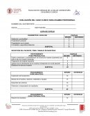 Evaluación del caso clínico para examen profesional