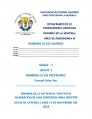 Actividad: práctica 8 calibración de una aspersora para tractor