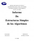 Estructura simple de algoritmo