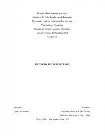 Proyecto: juego de euclides. Página 1