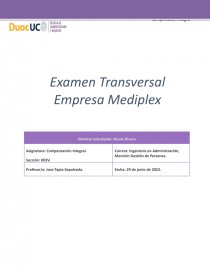 Examen Transversal Compensación Integral. Página 1