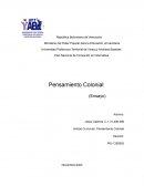 Pensamiento Colonial