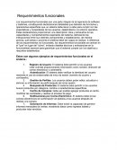 Requerimientos funcionales