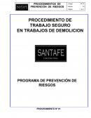 Procedimientos de prevención de riesgos