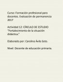 Fortalecimiento de la situación didáctica