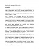 Evolución de la administración