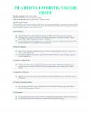 Mi artista favorito: Taylor Swift