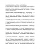 Fundamentos de la teoria institucional