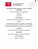 La importancia del análisis y estudio de la realidad socioeconómica del Ecuador, desde una perspectiva social y económica