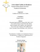 Procedimiento y Cuidados en la Canalización Venosa y Procedimientos y Cuidados en la Administración de Productos Sanguíneos