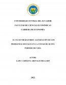 El flujo migratorio: agudización de los problemas sociales en la ciudad de Quito período 2017-2021