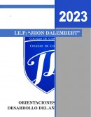 Orientaciones para el desarrollo del año académico