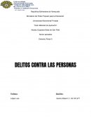 Derecho Penal II Delitos contra las personas