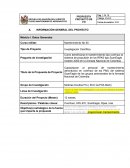 Propuesta proyecto de I+D