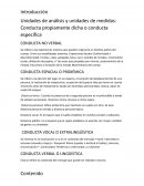 Unidades de análisis y unidades de medidas: Conducta propiamente dicha o conducta específica