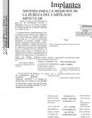 Sistema para la medición de la dureza del cartílago articular