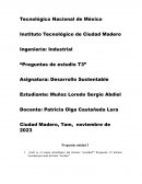 Preguntas Unidad 3 Desarrollo Sustentable