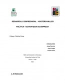 Desarrollo empresarial - Hostería Miller Política y estrategia de empresa