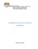 Acuerdo de paz, convivencia escolar y comunitaria