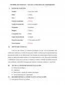 Informe psicológico – Test de autoestima de Coopersmith