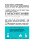 Clasificación y propiedades de los compuestos inorgánico