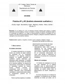 Informe Práctica #1 y #2 (Análisis elemental cualitativo.)