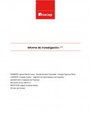 Informe de Investigación: "Creación de una empresa"