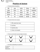 Lenguaje y Comunicación 1° Básico Practico mi lectura