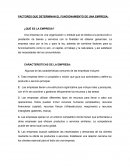 Factores que determinen el funcionamiento de una empresa