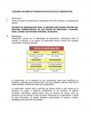 Esquema informe de presentación estudio de observación