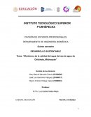 Monitoreo de la calidad del agua del ojo de agua de Chilchota, Michoacán