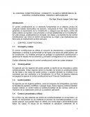 El Control Constitucional: concepto, clases e importancia. el control convencional: origen e implicancias