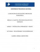 Interacción, aprendizaje y grupo