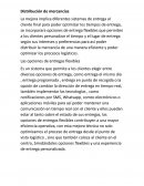 Trabajo de transporte. Distribución de mercancías