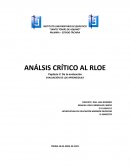 Análsis crítico al RLOE