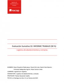 Logística de abastecimientos y compras. Página 1