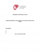 Principales minerales, tipos de rocas y suelos en el Perú en cada región