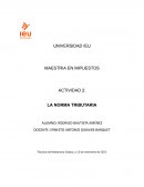 Actividad 2: La norma Tributaria