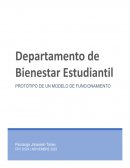 Modelo de funcionamiento de un departamento de bienestar estudiantil