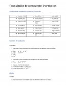 Símbolos de elementos químicos y formulas
