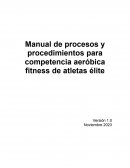Manual de procesos y procedimientos para competencia aeróbica fitness de atletas elite