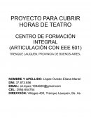 Proyecto para cubrir horas de teatro