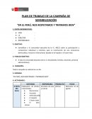 Plan de trabajo de la campaña de sensibilización “En el Perú, nos respetamos y tratamos bien”