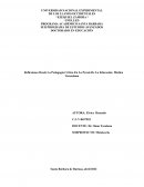 Reflexiones Desde La Pedagogía Crítica En La Praxis De La Educación Médica Venezolana