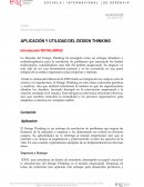 Aplicación y utilidad del design thinking