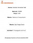 Medios de Transportación. Investigación de Envío