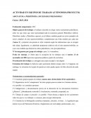 Actividad en equipos de trabajo autónomos (proyecto)