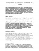 La imputación objetiva en la jurisprudencia peruana